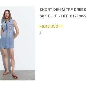 ZAR NEW/Tag Denim Dress